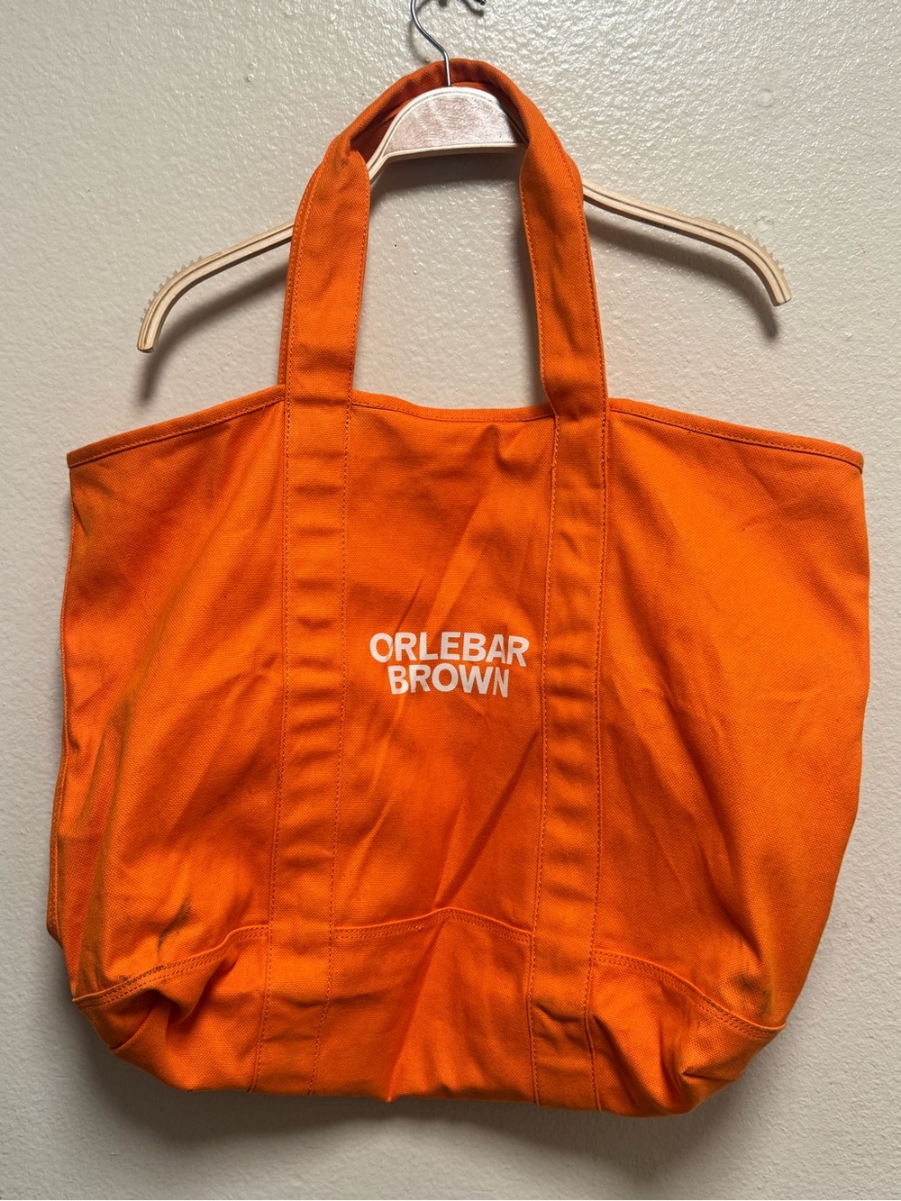 Orlebar Brown Bright Orange Canvas Tote